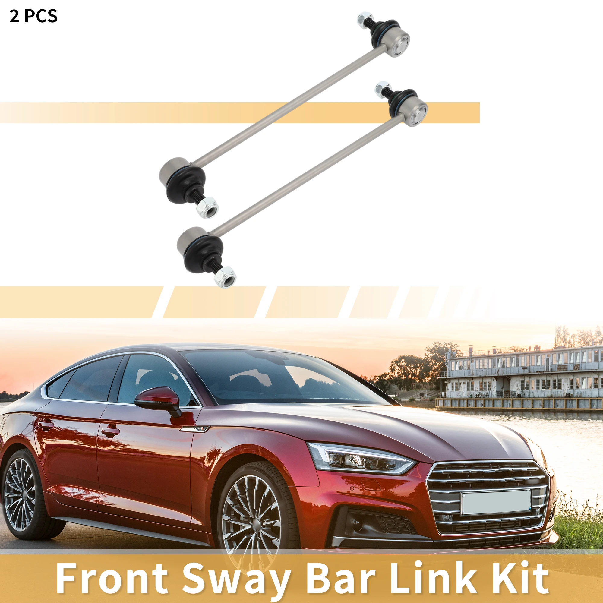 

UXCELL 2pcs Front Sway Bar Links Stabilizer Link for Audi A1 Allstreet No.6Q0411305ANS1