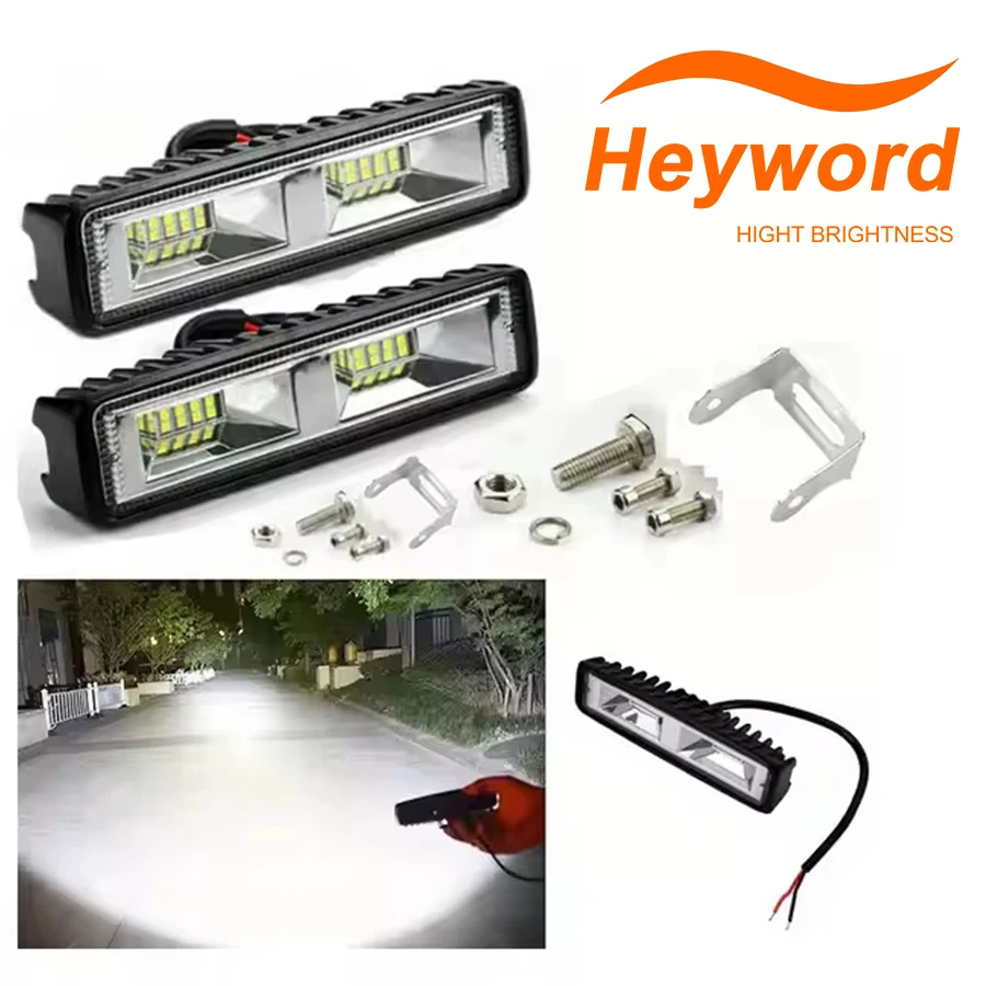 Heyword Super Bright 6-Inch Car LED Work Light 12-24V Car Light Bar for Motorcycle Truck Tractor-New Condition