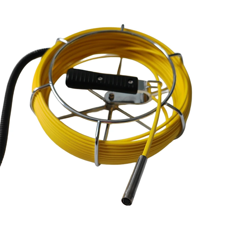 Cámara endoscópica de inspección de pozo de 7 pulgadas, 4K, 8MM, Cable de empuje de 20M