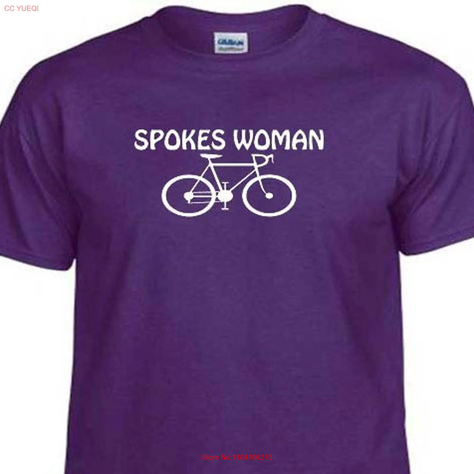 SPOKES WOMAN BIKER Biking Cute Sports Humor Cycling T Shirt long or short sleeves