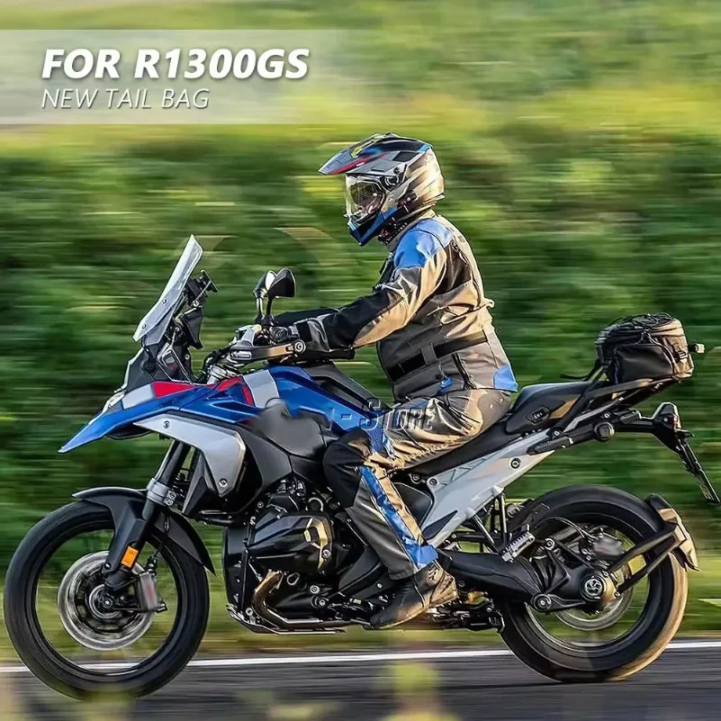 Motorcycle Tail Bag Black Waterproof Tail Travel Rider Luggage Rear Back Seat Bag For BMW R1300GS R1300 R 1300 GS 2023-2025