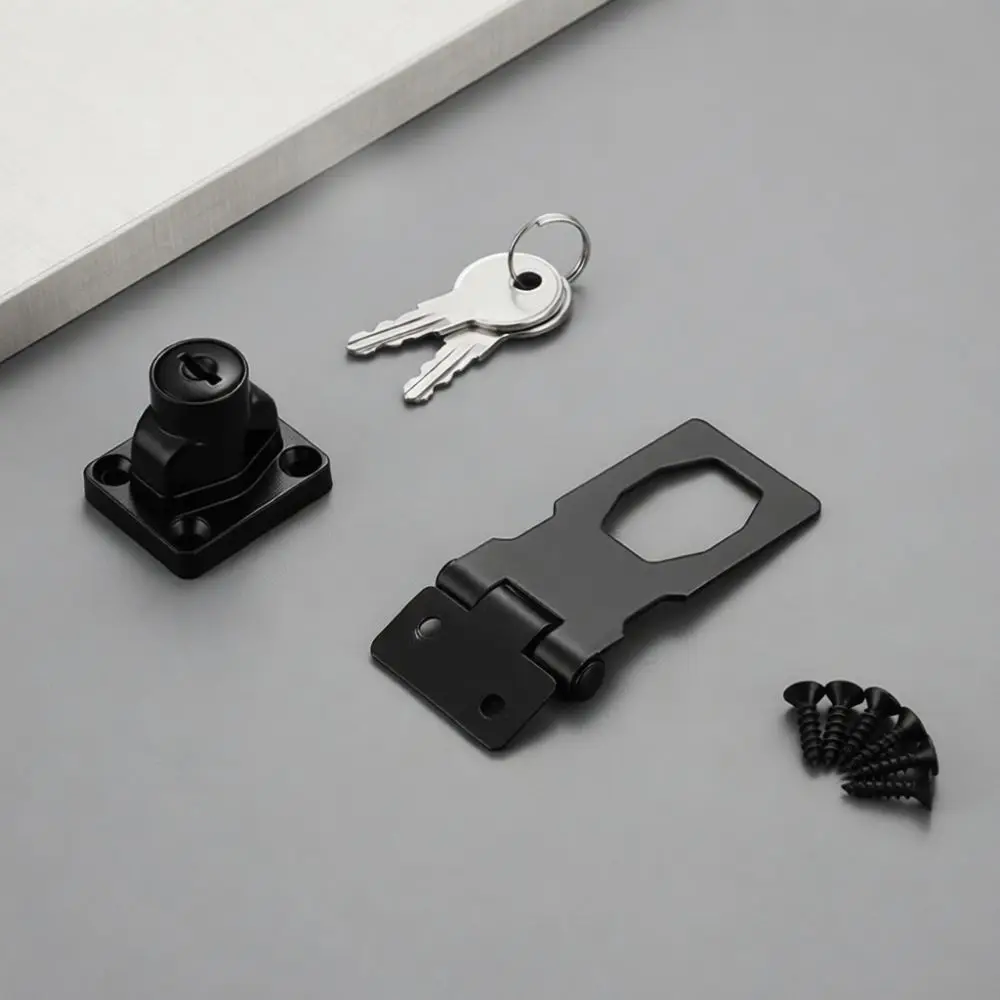 Thickened Stainless Steel Hasp Lock Set Includes Keys For Door Security Anti Theft Latch For Wood Cabinet Drawer Hardware