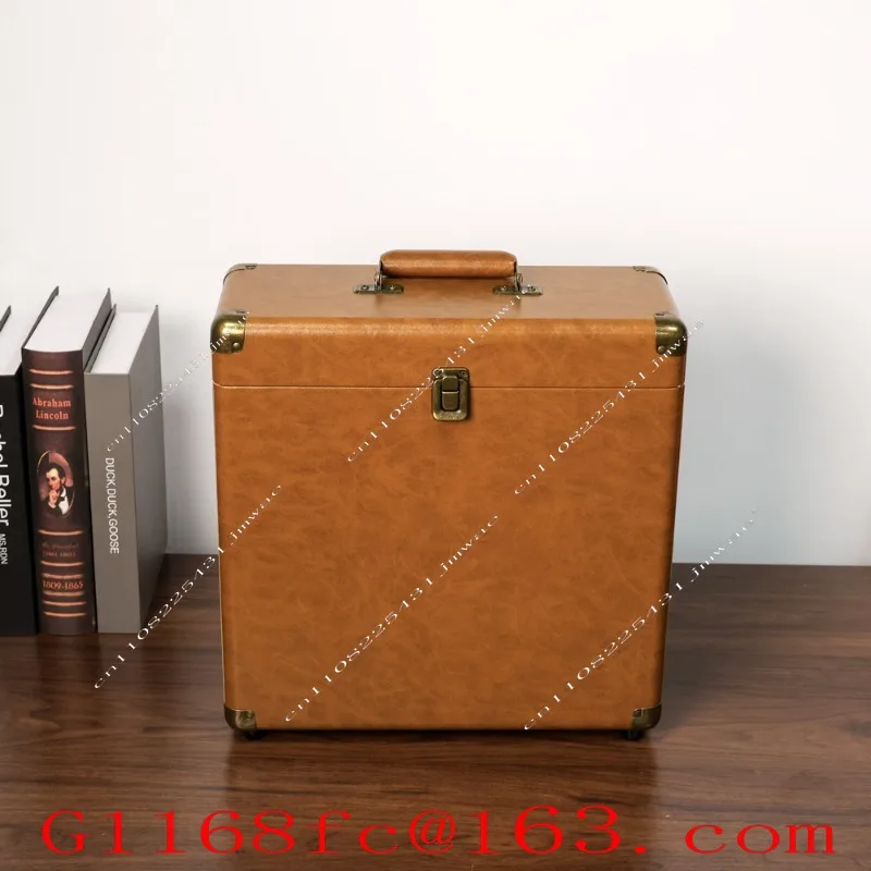 12 Inch Vinyl Record Storage Box, Phonograph Record Large Capacity Storage Aluminum Box