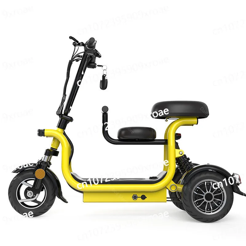 

Bike Electro-tricycle 10 Inch 400W 48V Parent-child Electric Motorcycle For Adult Three Wheels Electric Scooter