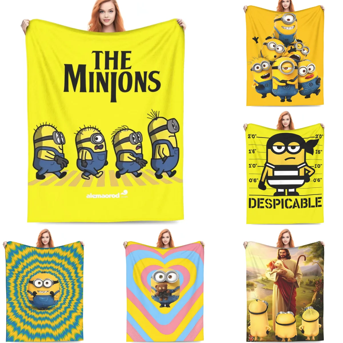 Thw Minions Blanket Quality Warm Soft Throw Blanket Autumn Travel Couch Chair Street Trend Bedspread