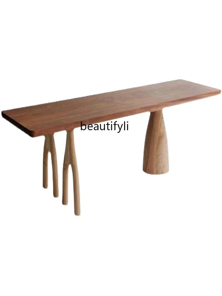 

Miji Style Solid Wood Dining Table Designer Model Home Modern Minimalist Log Office Personalized Creative Conference Table