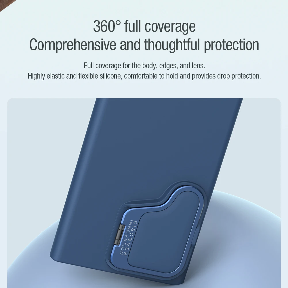 

Чехол Nillkin для Samsung Galaxy S24 Ultra, силиконовый чехол для камеры с подставкой, чехол для Samsung S24 Ultra 5G
