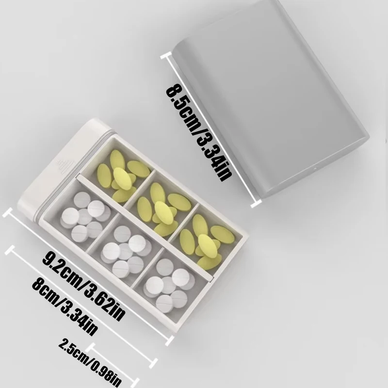New Popular Portable Travel 7-Day 3-6 Compartment Pill Storage Box For Storing Pills, Vitamins, And Fish Oil