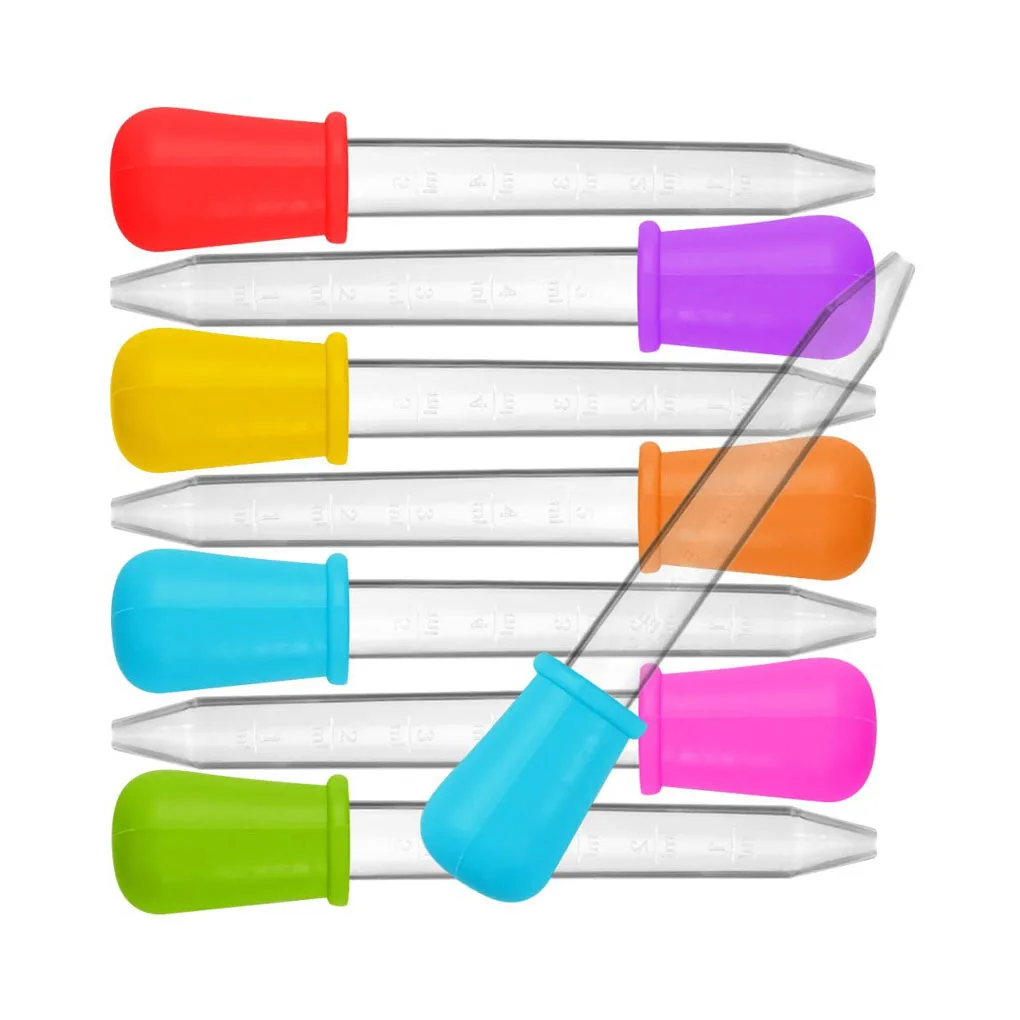 5PCS 5ml Kleine Silikon Kunststoff Pipette Dropper Fütterung Medizin Flüssigkeit Auge Ohr Pipette Dropper Labor Experiment Spielzeug geschenk – Detail 15