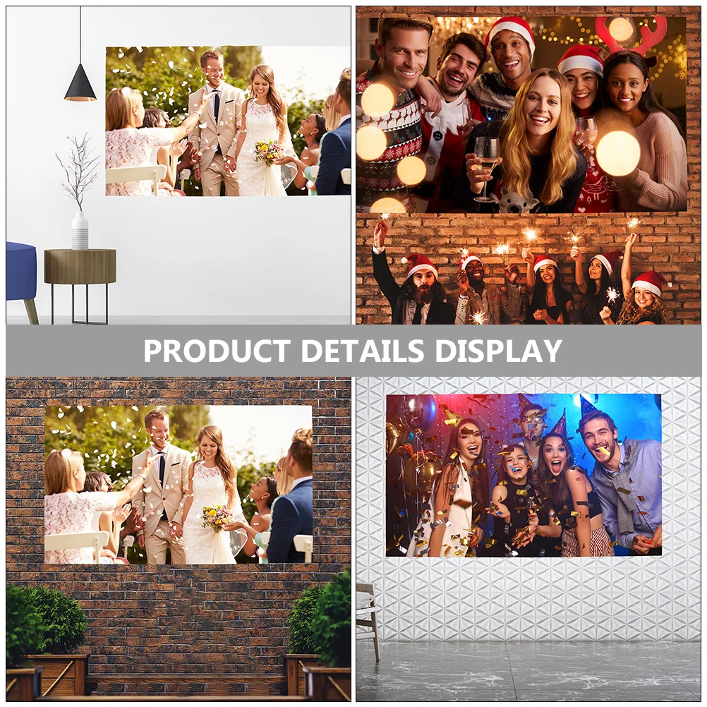 شاشة عرض محمولة قابلة للطي ومضادة للوهج مقاس 150 بوصة قماش شاشة عرض داخلي خارجي للسينما المنزلية عالية الوضوح