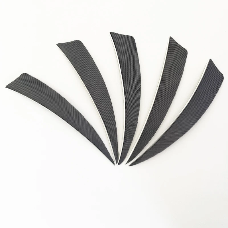 50 Pcs 4 Zoll Carbon Pfeil Federn Befiederung RW Schild Cut Türkei Federn Fletches Bogenschießen Bogen Jagd Zubehör