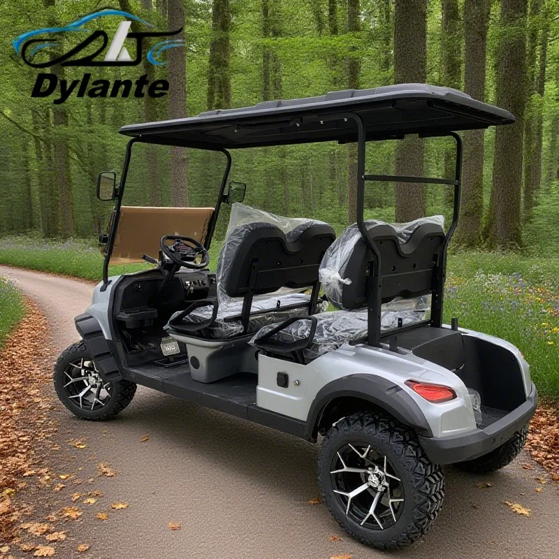 2026 Model Simple And Comfortable Appearance, Two-Seater Club Car, Electric Golf Cart Powered By 150w Solar panel