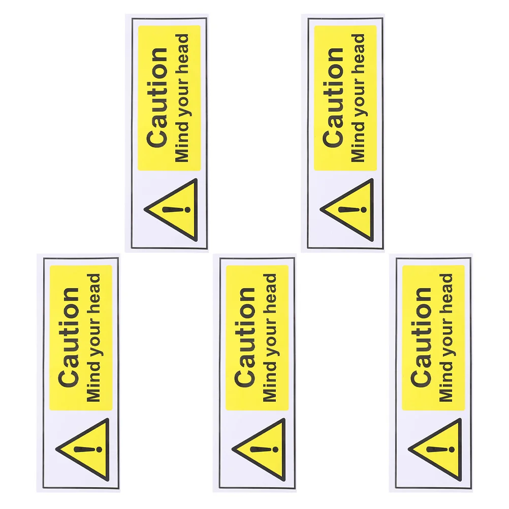 

5pcs Attention Safety Sign Stickers Waterproof Oil Proof Strong Adhesive For Machinery Equipment Warehouses Wall Poster Sticker