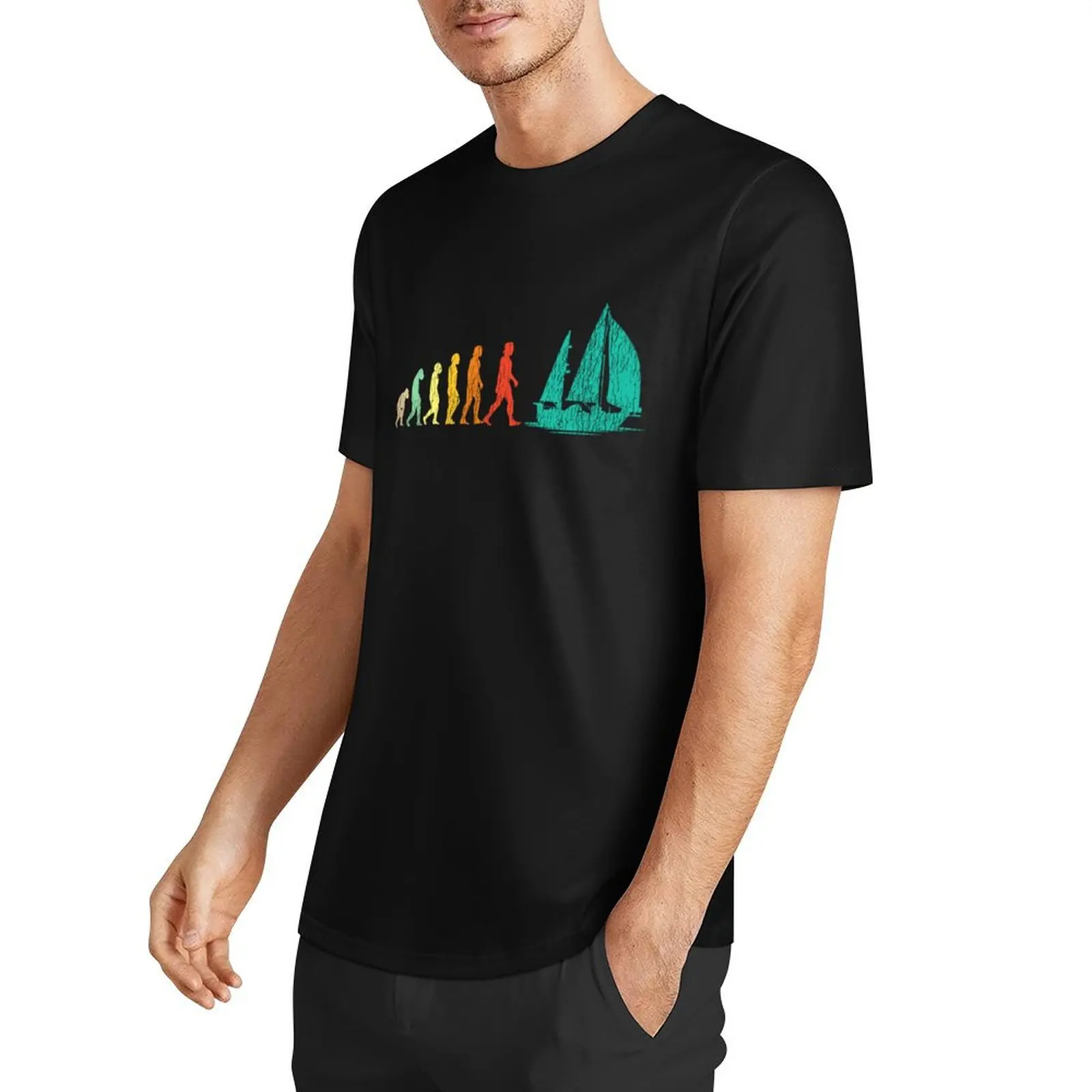 Sailing Sailboat Evolution Retro Vintage T-Shirt sublime custom shirt sweat cute tops t shirt men