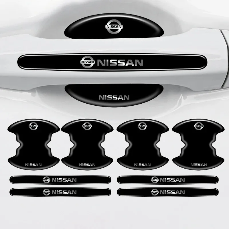 8 Stück Autotürgriff-Schutzaufkleber gegen Kratzer für Nissan Qashqai X-trail Note Juke Sentra Patrol Almera Navara Leaf