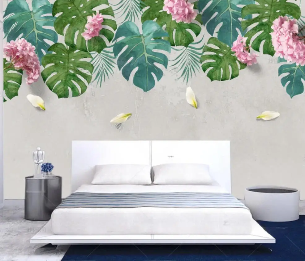 Custom Mural Wallpaper European Style Retro Tropical Rain Forest Plant Animal Scenery Wall Painting Mural Living Room Wallpaper