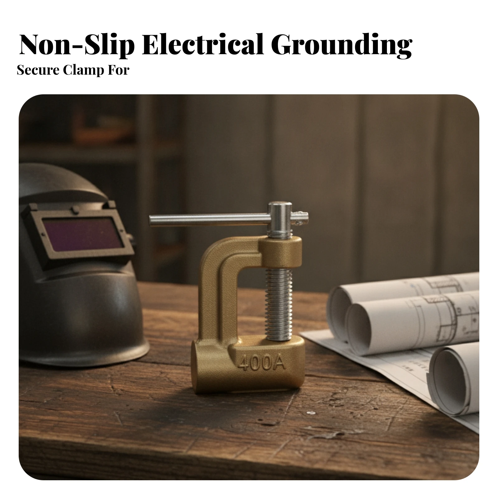 Joining Ground Clamp High Conductivity Joining Grounding Clamp Corrosion-Resistant Stable for Welders, Repair Jobs