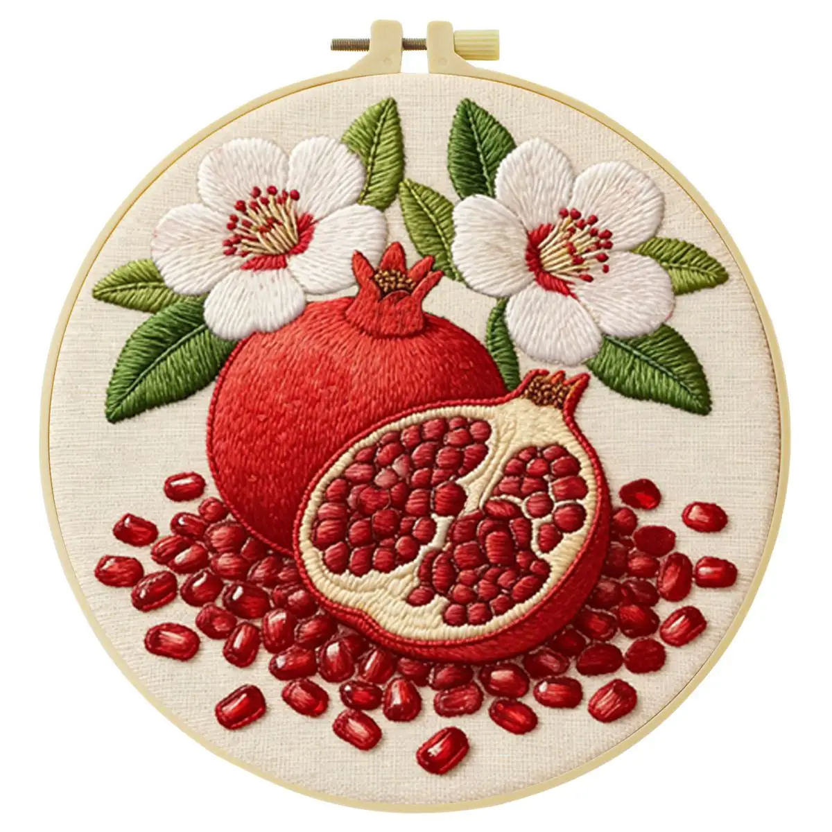 1 Stück 20x20 cm/15x15 cm 7,87/6,3 Zoll Rotes Hirsch Stickerei Starter-Kit DIY-Kit Stickerei-Set für Anfänger – Detail 3