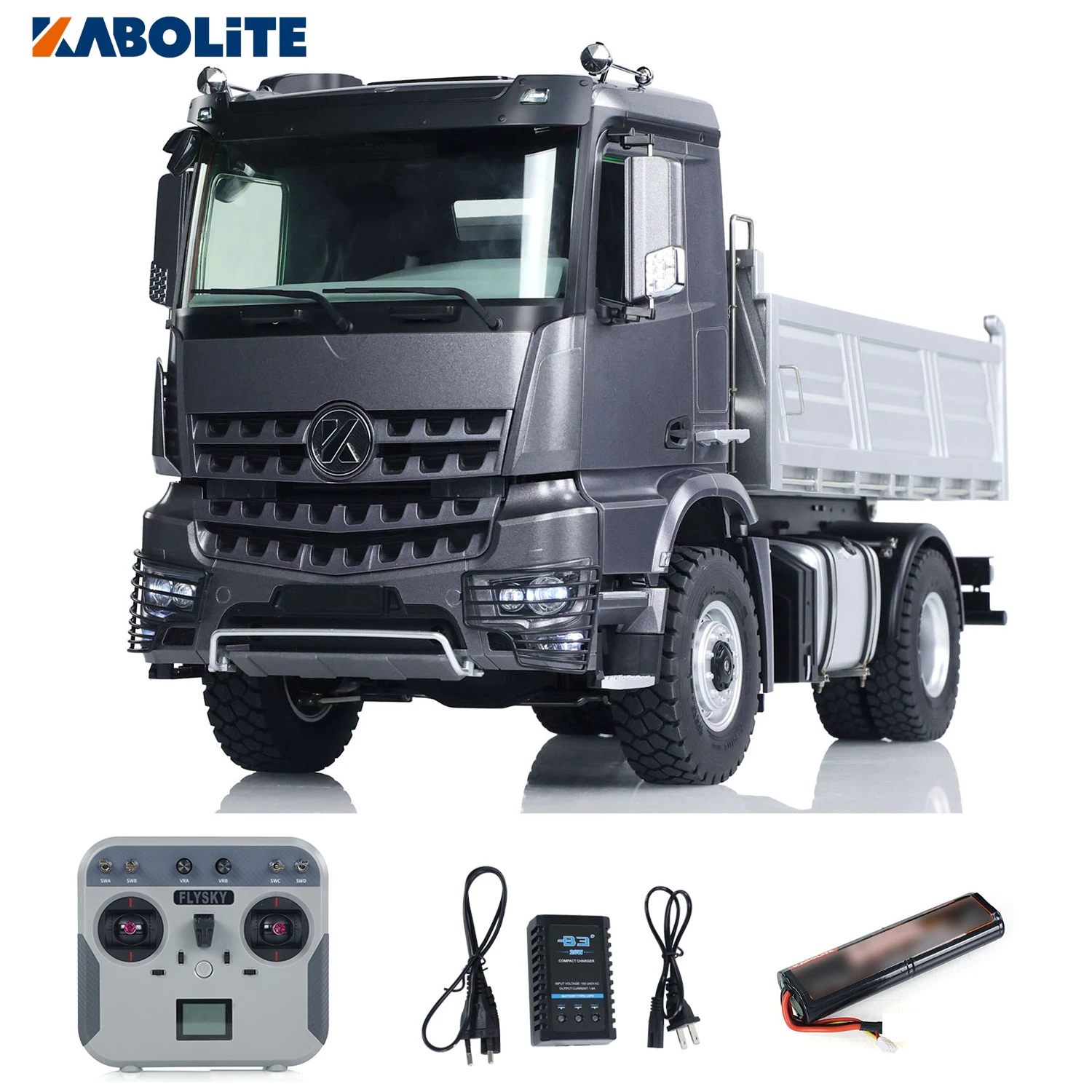 1/14 Kabolite 4x4 Remote Control Tipper Car RTR 5701 RC Dump Truck Sound Light System Lead Screw Gifts Toys Model TH24348