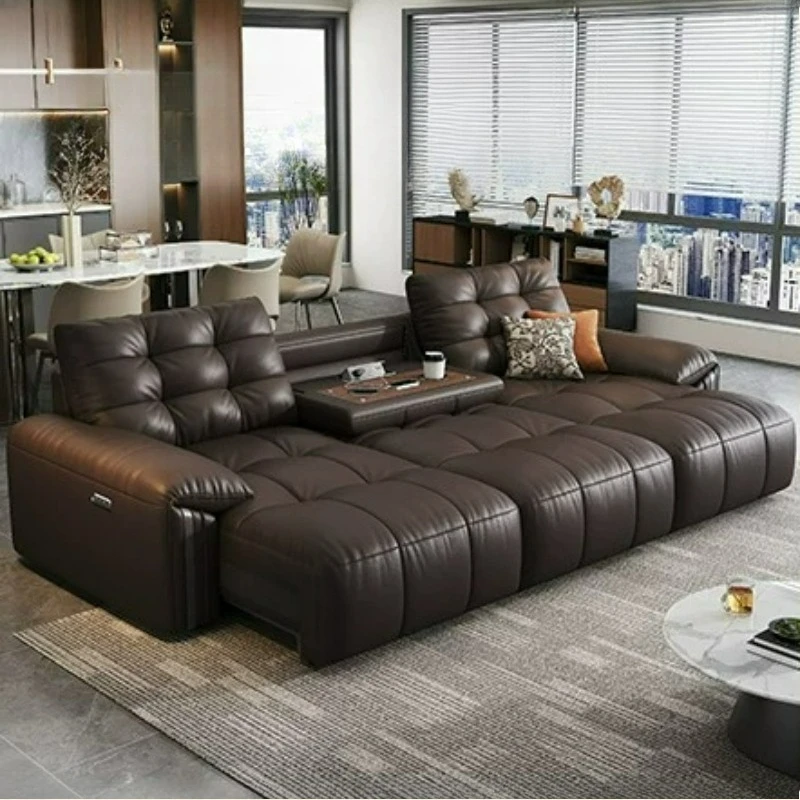 Modern Recliner Sofa Electric Power Sleeper Black Sofa Electric Corner Multifunctional Zetels Woonkamer Household Furniture
