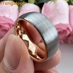 iTungsten 4/5/6/7/8/10mm Dailylife Jewelry Men Women Tungsten Carbide Ring Domed Band Laser Engraved Comfort Fit