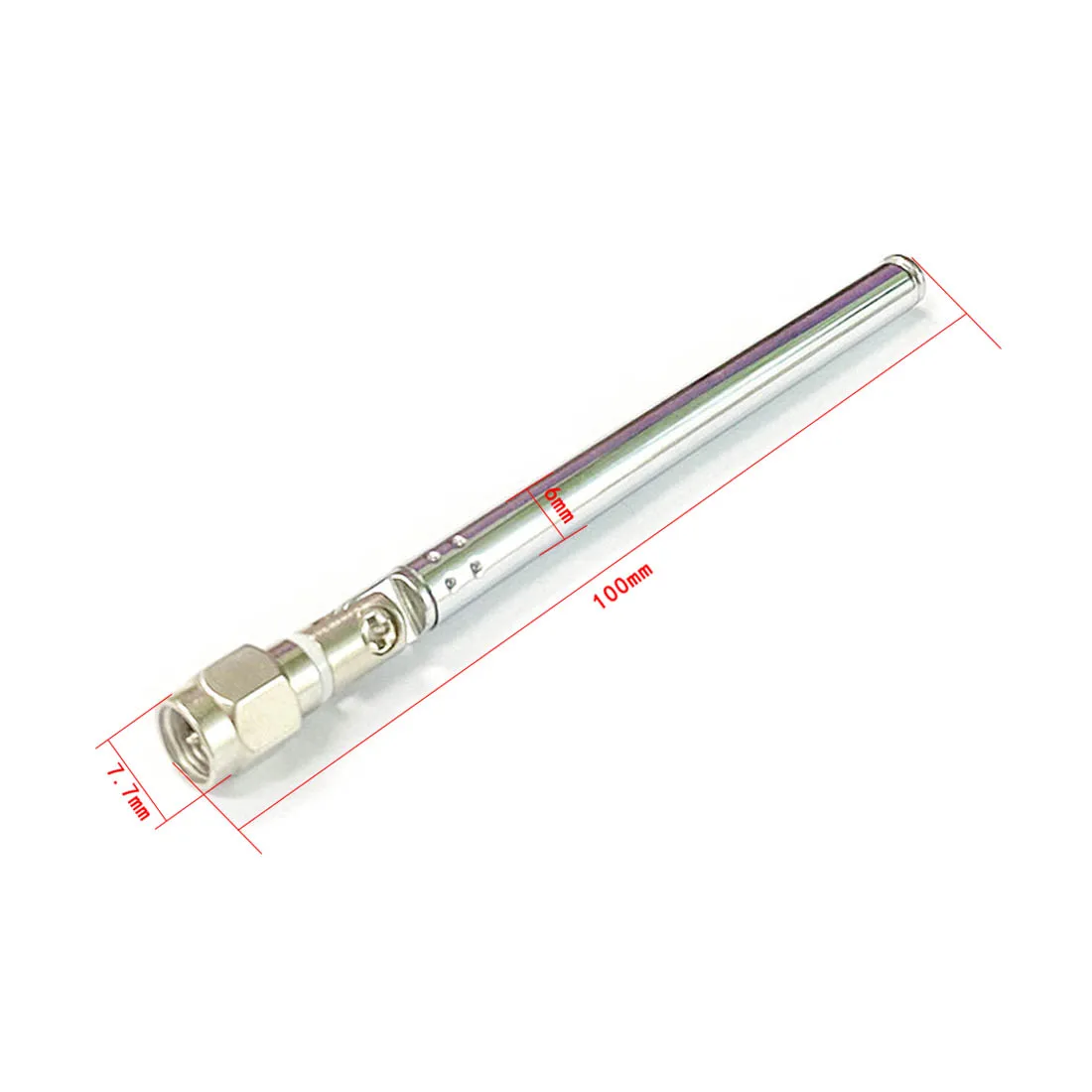 1pc Replacement 100mm 5 Sections Telescopic Antenna Aerial SMA Male Connector for Radio TV DIY