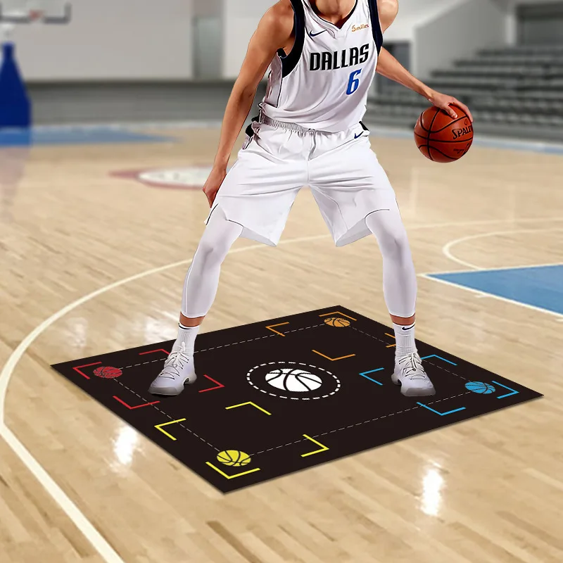 VIKAMA 1PC Dribble training basketball steps Dialgae mud mat Dirt resistant non-slip Living room bedroom home decoration carpet