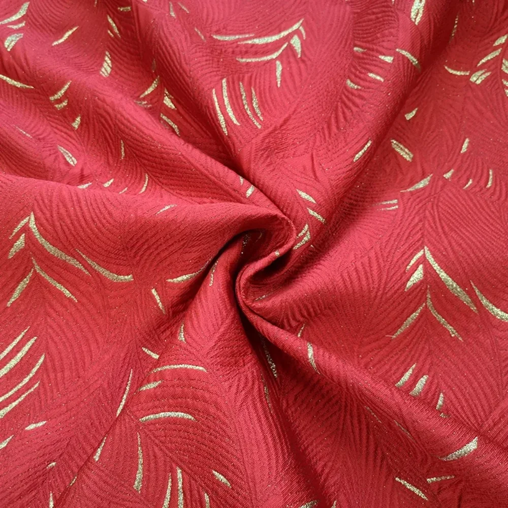 Jacquard Dark Pattern Gold Thread Fabric Fashion Banquet Dress Wind Clothes High-end Custom Sewing Material by the Yard