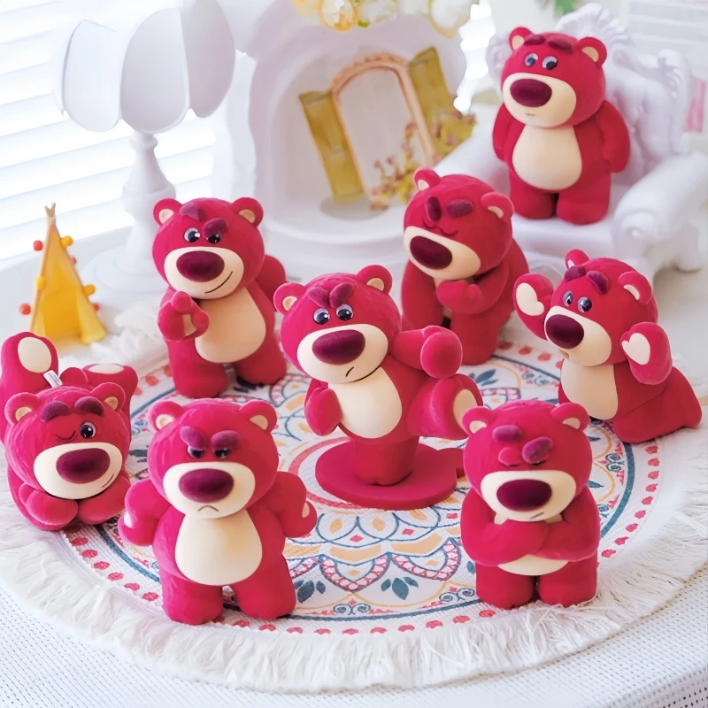 

Genuine 52toys Disney Lotso It's Me 2 Strawberry Bearsecond Generation Flocking Model Collection Desktop Decoration Mystery Box
