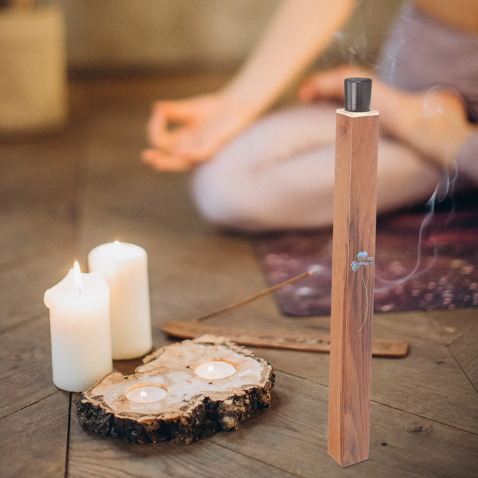 

Incense Holder Wooden Storage Portable Case High Grade Material Craftsmanship Lightweight Convenient Carry Sealing Tube