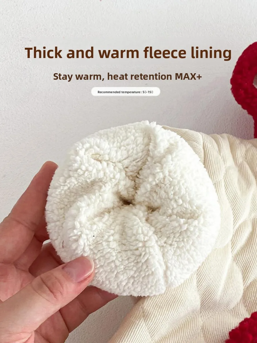 ملابس السنة الجديدة للأطفال الرضع، بدلة شتوية مبطنة بغطاء للرأس، تصميم متعدد الألوان، مادة ناعمة ومريحة للرضع