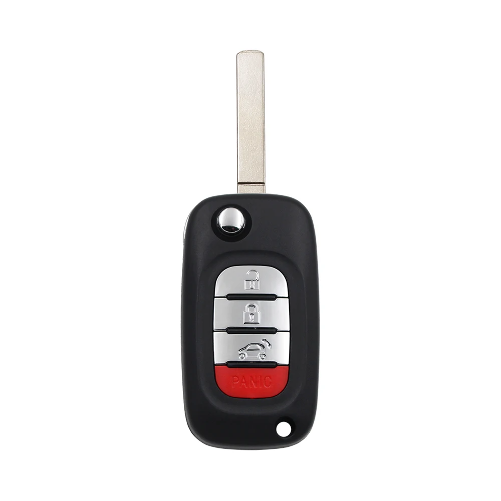 Ecusells 3/4 Button Flip Remote Smart Car Key Fob 433Mhz 4A PCF7961M Chip for Smart Fortwo 453 Forfour 2014 2015 2016 2017 2018