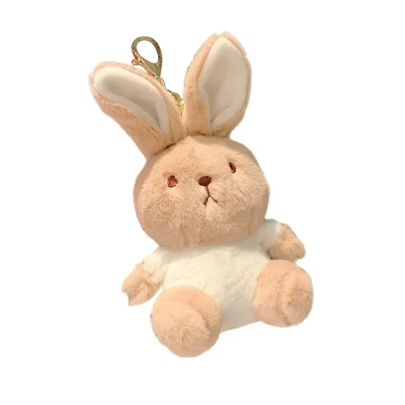 Coelho de pelúcia bonito Keychain, Decoração pendurada, Pingente de brinquedo criativo, Boneca dos desenhos animados para criança, Namorada