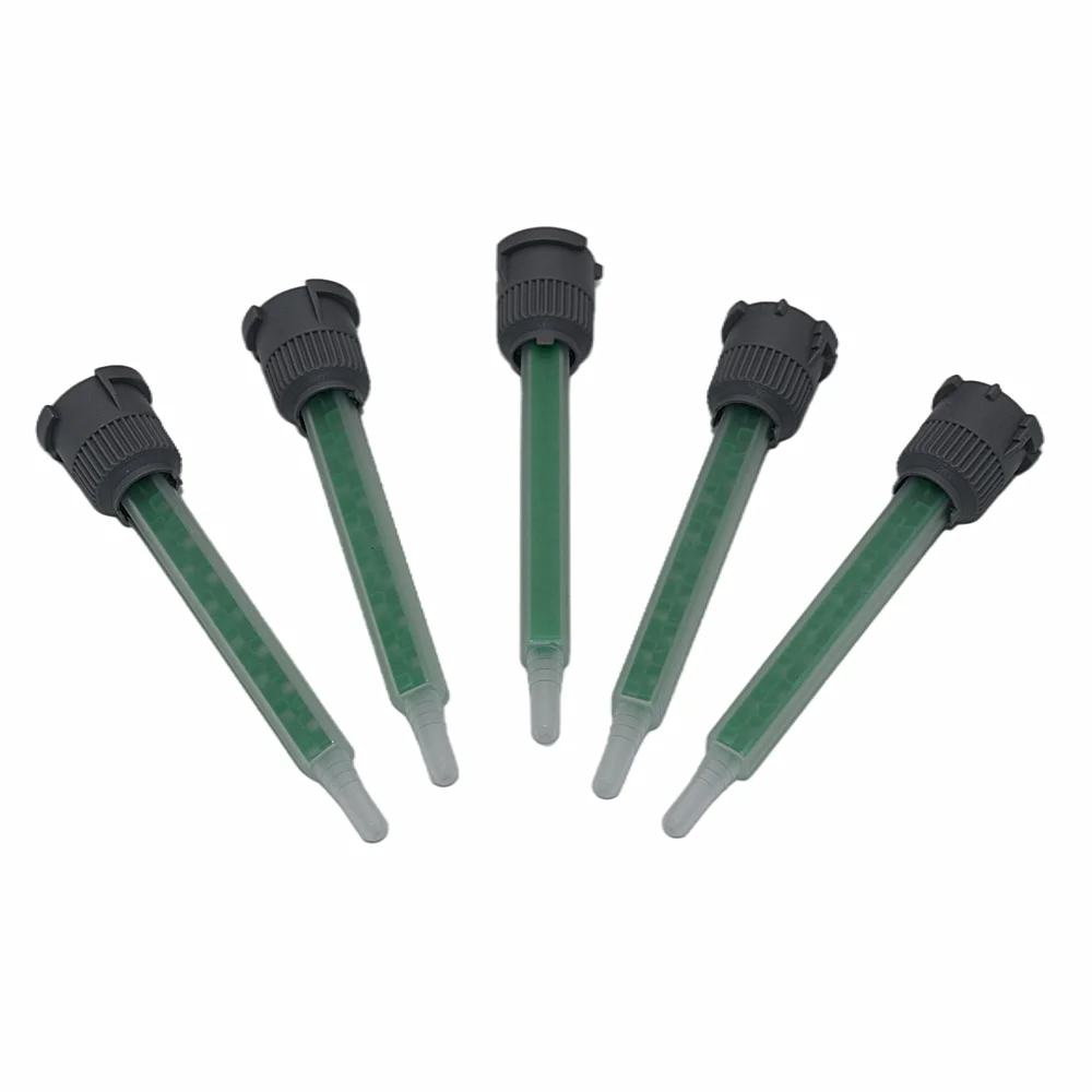 

5pcs 1:1 AB Glue Epoxy Resin Static Mixer Epoxies Mixing Nozzles 2-part 90mm Plastic Mixing Tube for 50ml 1:1 Dual Cartridges