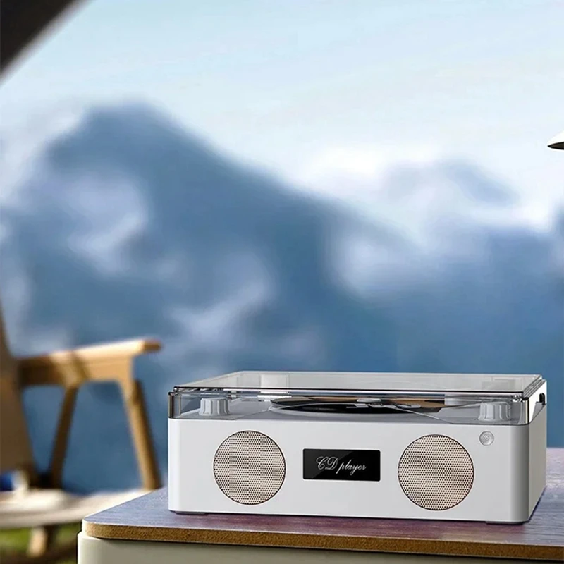 Lossless Bluetooth 5.0 CD Player With LED Ambient Light Built-In Speaker HIFI Music Player FM Radio Playback Player