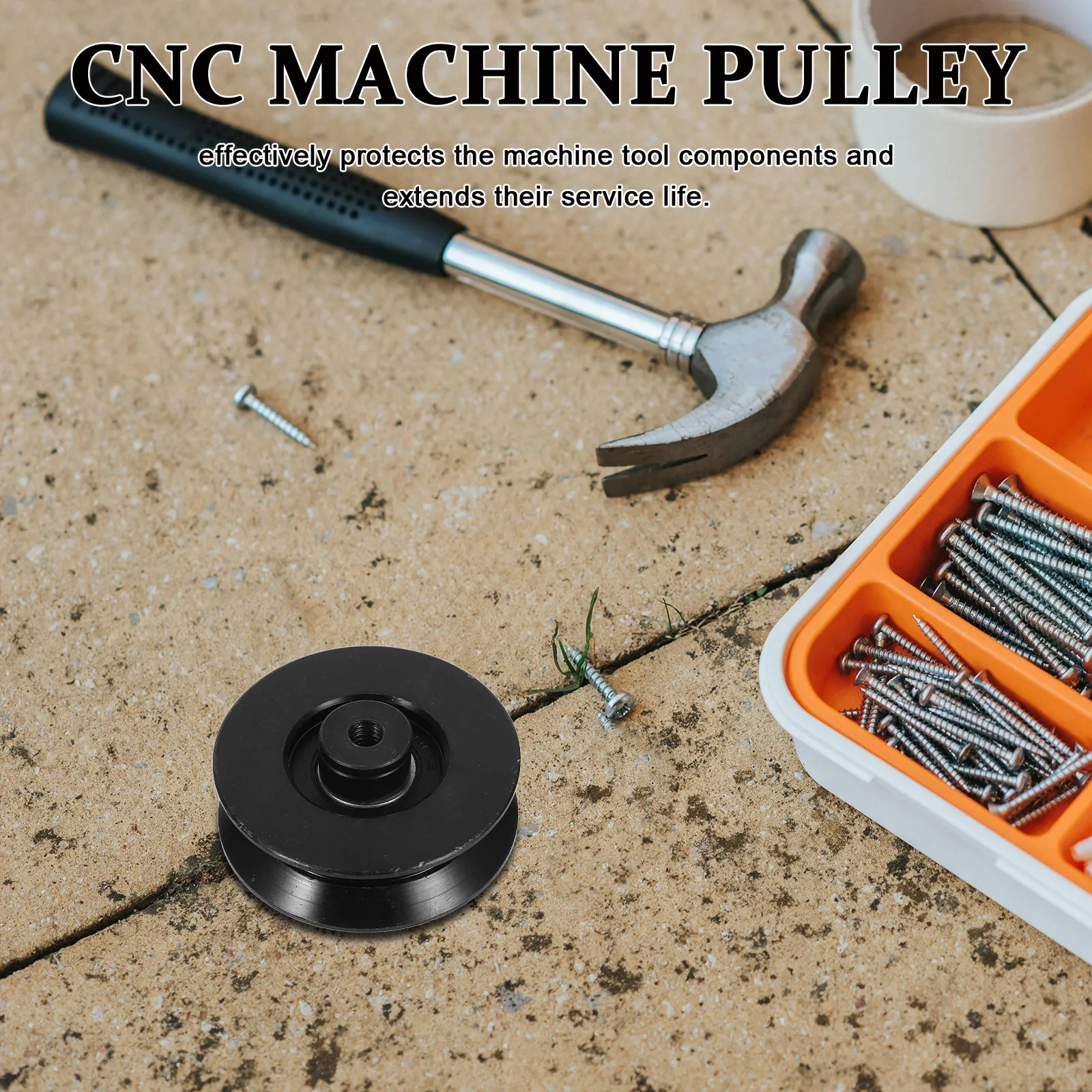 Steel V-Type Groove Pulley Durable Track Wheel Guide Pulley for Machine Tool Protective Cover Precision Rolling Bearing Hardware