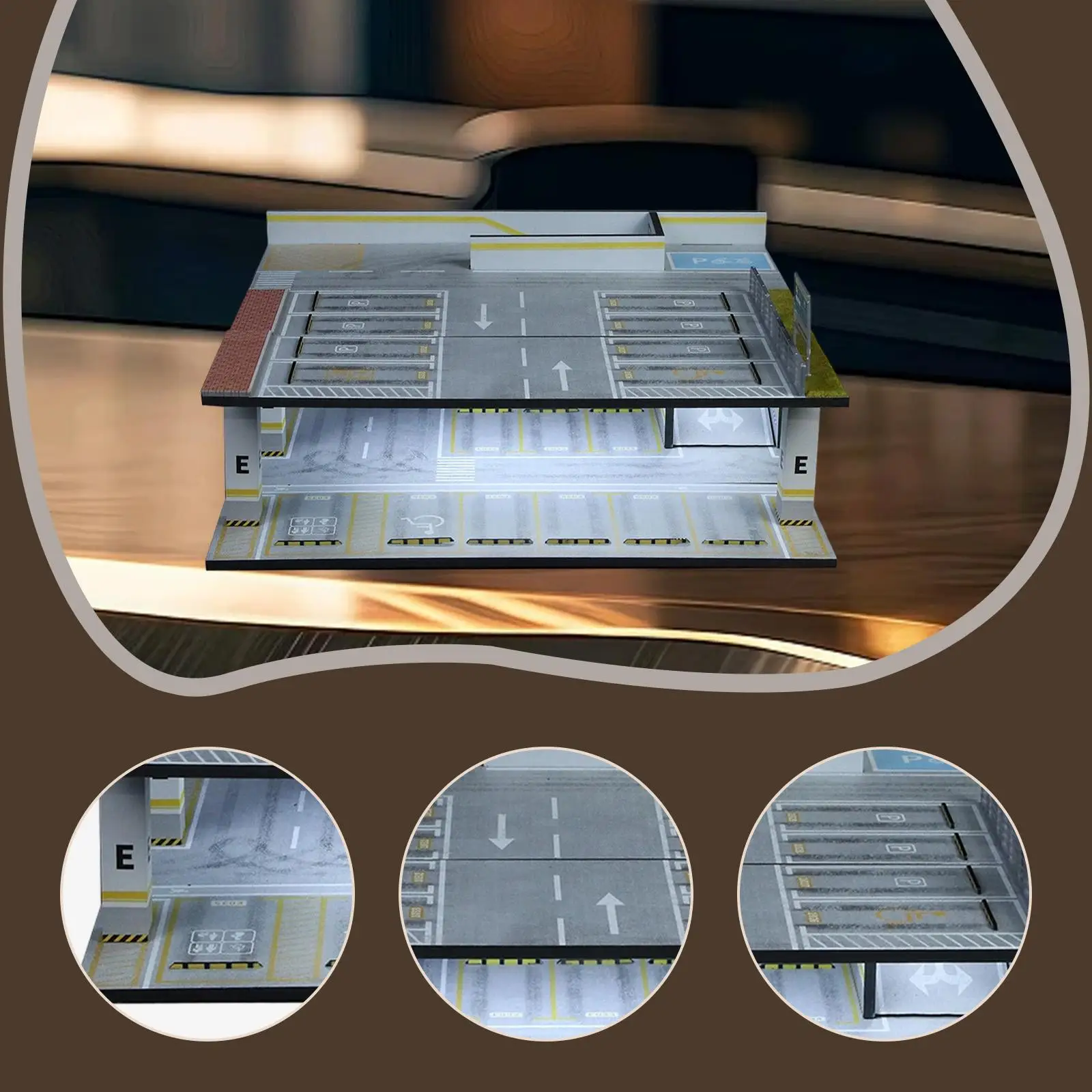 

Витрина для моделей автомобилей 1/64 с подсветкой, декор для микроландшафта, коробка для хранения