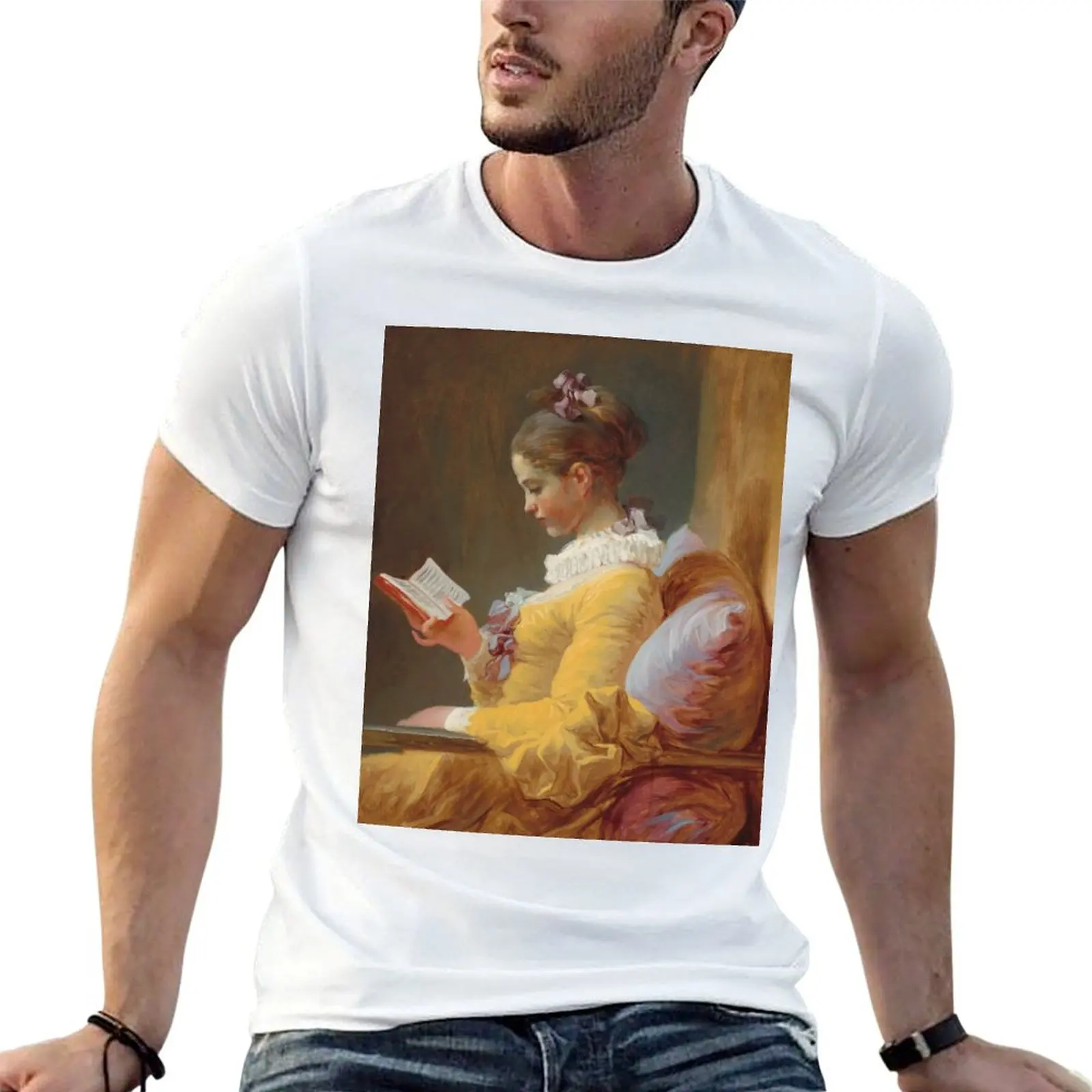 

Jean-Honoré T-Shirt luxury Girl man brand t - Fragonard cotton A casual t men shirt shirt Young 100% Reading
