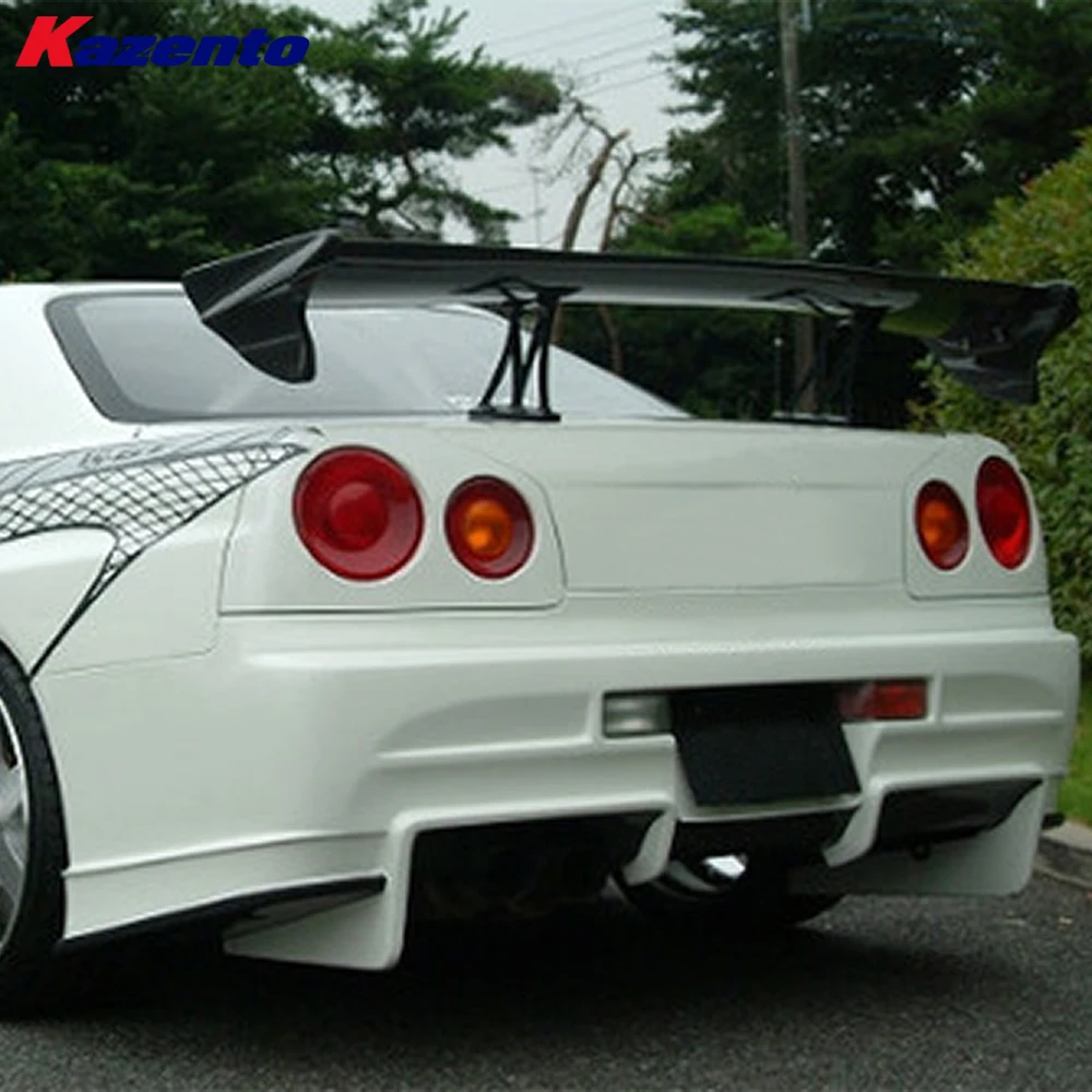 For Nissan Skyline R34 GTT VSGT Style Fiberglass  Unpaint Rear Bumper Body Kits( Ocean freight is favorable, welcome to inqury)