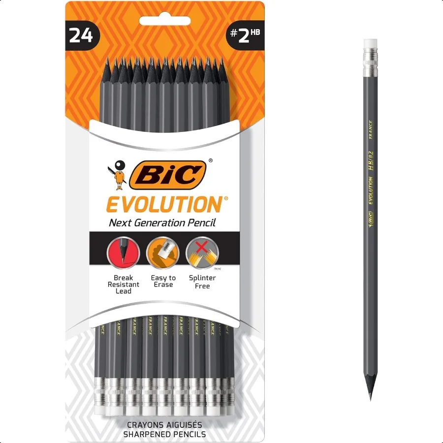 

Evolution Cased Pencil 2 Lead Gray Barrel 24Count