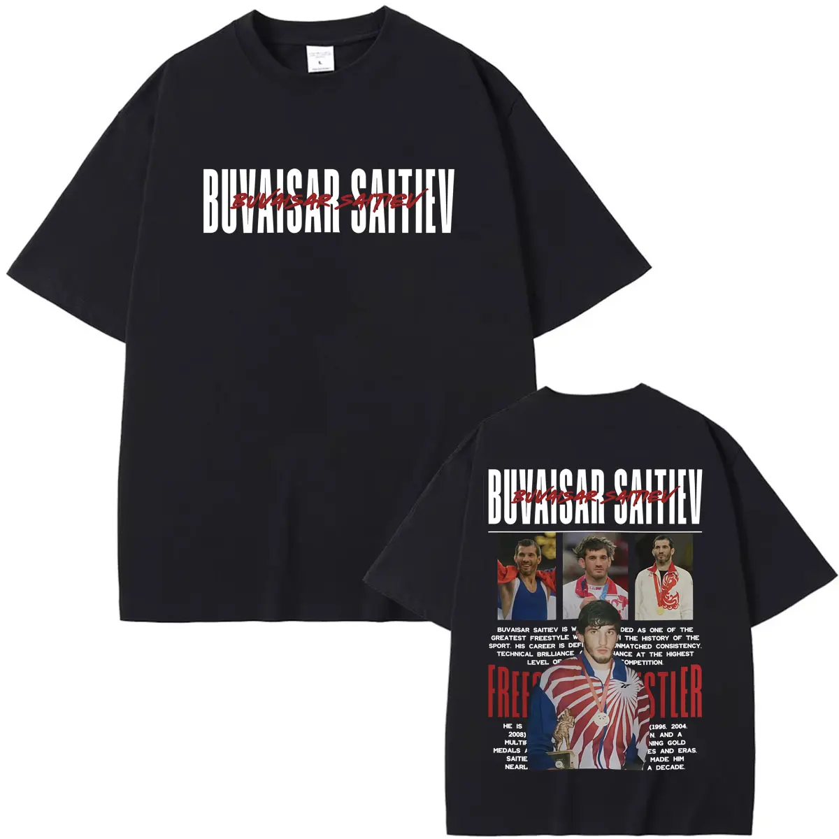 Limited Buvaisar Saitiev Vintage Graphic T Shirt Men's Clothing Violence Aesthetics T Shirts Casual Cotton High Quality T-shirts