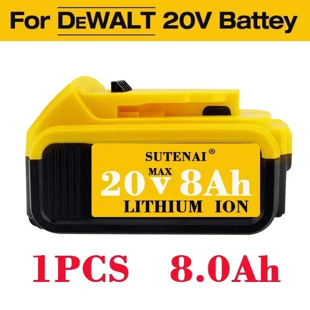 

2023 Upgrade DCB200 20V 6000mAh Battery , charger For Dewalt 18V DCB184 DCB200 DCB182 DCB180 DCB181 DCB182 DCB201 Tools Battery