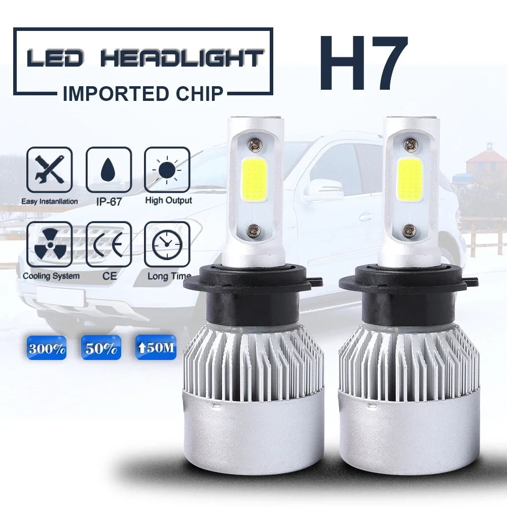 

H7 led bulbs 12v 6000K white fog lamp 9012 HIR2 HB2 9005 9006 HB3 HB4 led auto light car accessories H11 h4 led Headlight