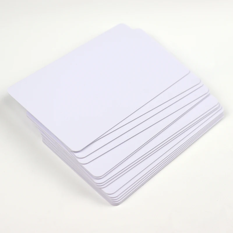 12pcs/lot Glossy PVC Blank ID Card without chip Plastic Card thin CR80 Available for ID Card printer