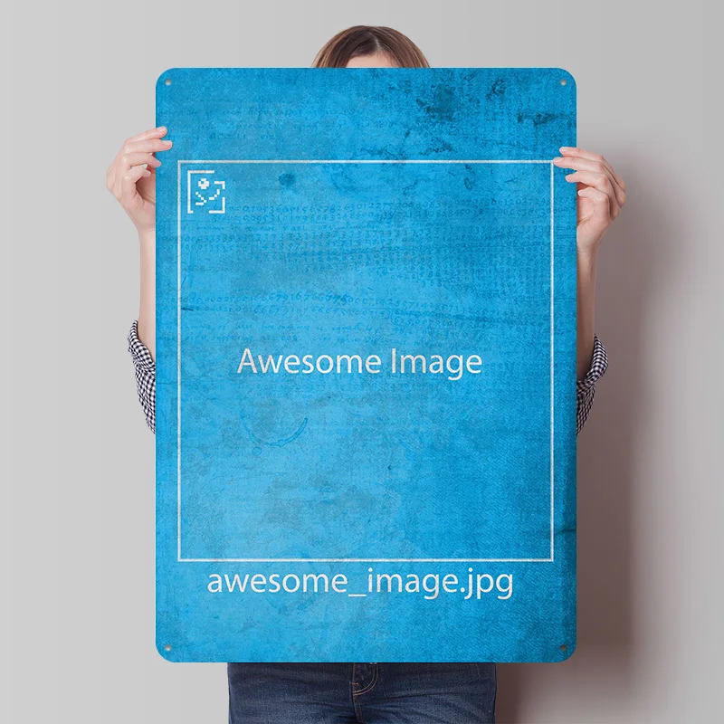 Awesome Missing Jpeg Image Metal Poster Custom Wall Art Retro Vintage Tinplate Signs for Man Cave Decoration Home Decor Items