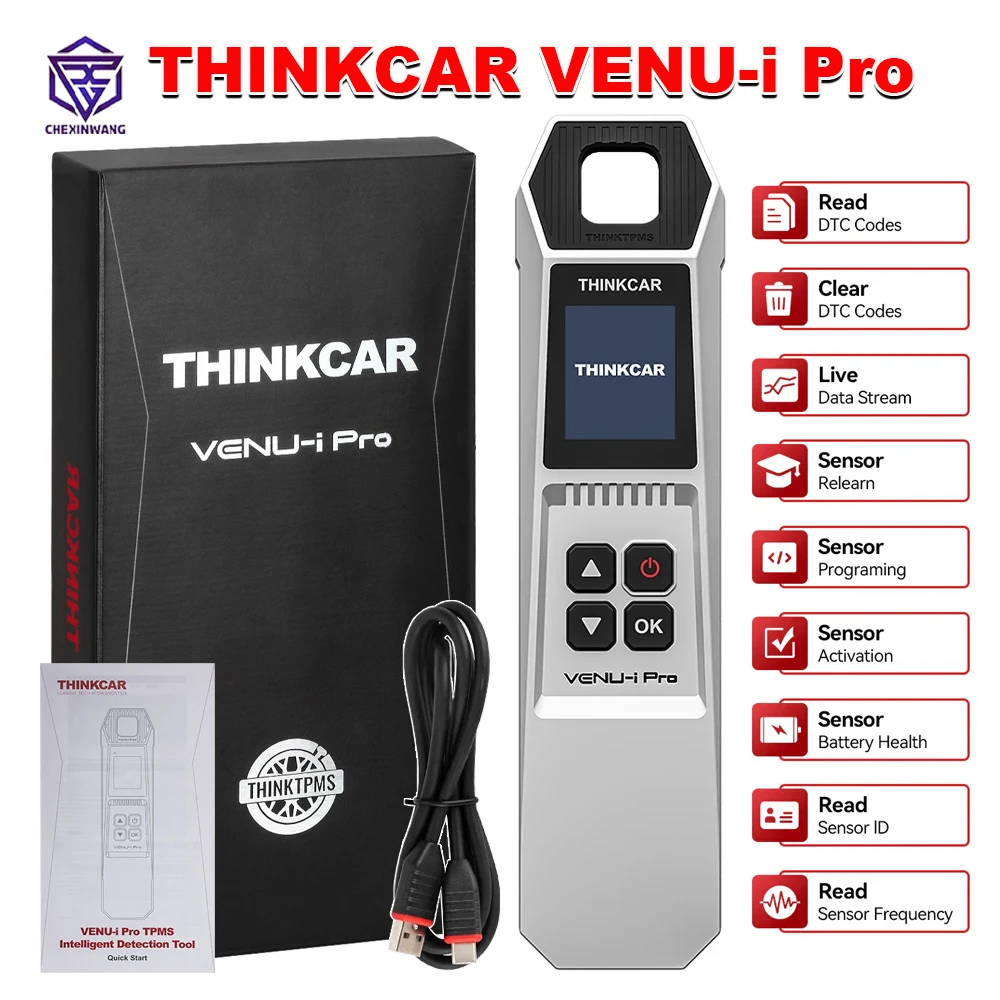 

THINKCAR VENU-i Pro TPMS Инструмент для диагностики давления в автомобильных шинах 315 МГц/433 МГц Сенсорный сброс Активирующий инструмент для освобождения программирования