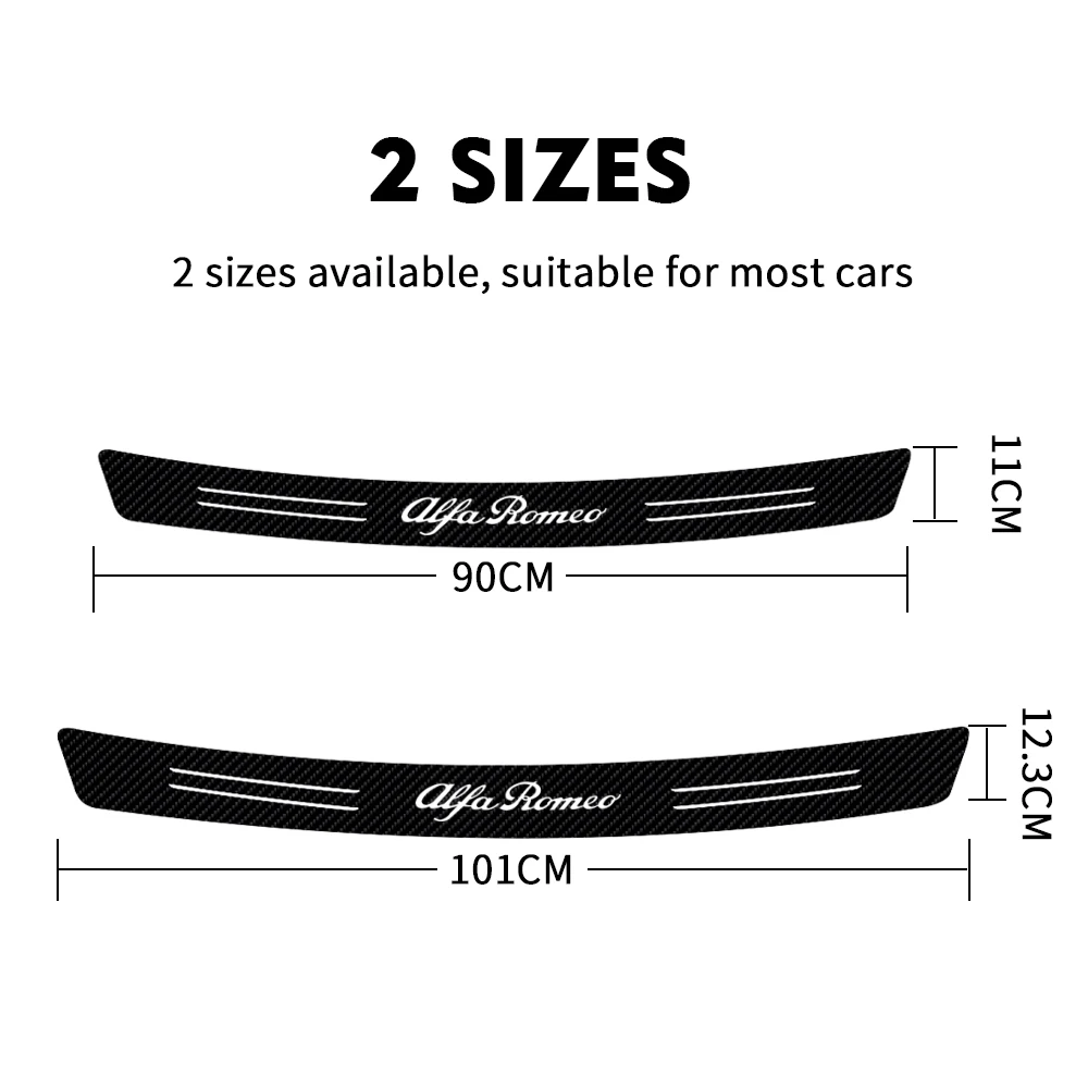 Carbon Fiber Car Sticker Protector Strip Auto Door Sill Side Waterproof Protection Film For Alfa Romeo Giulietta Giulia GT Mito