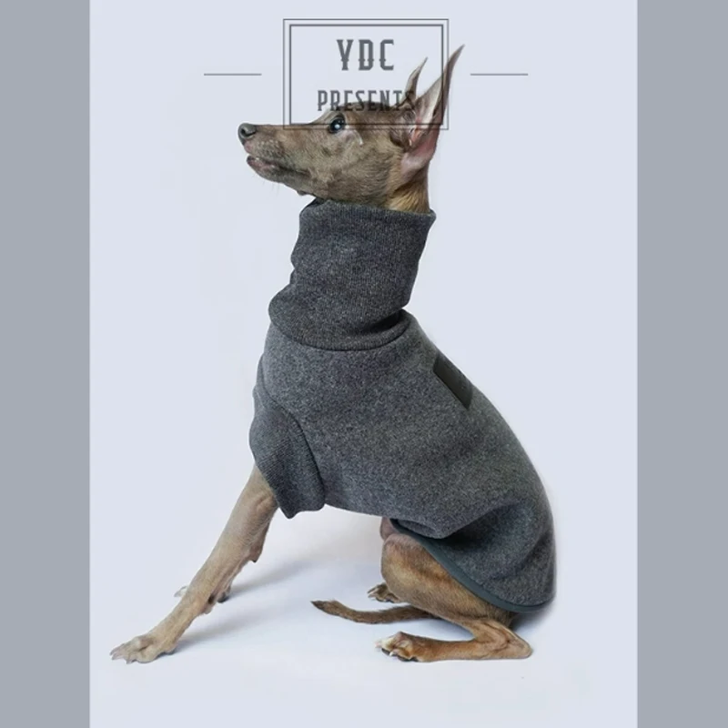 Warm Autumn Winter Pet Turtlenecks Vest High-grade Fabric Italian Greyhound Grey Small Media LargeClothes Whippet Clothing