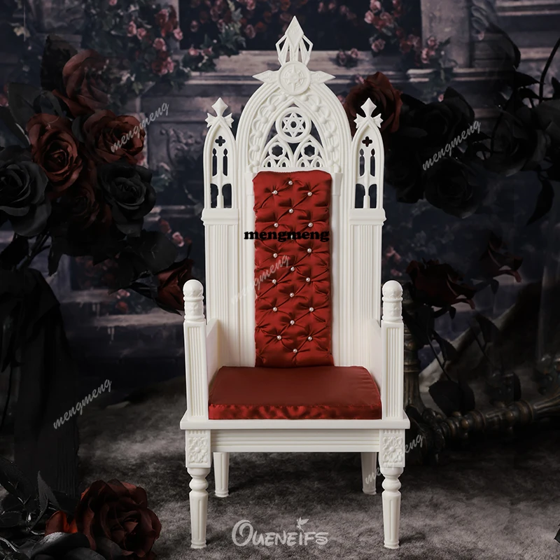 Resin Chair BJD Furniture 1/6 Doll Use Gothic Style Exquisite European Pattern Charm Elegant Atmosphere Dolls Armchair
