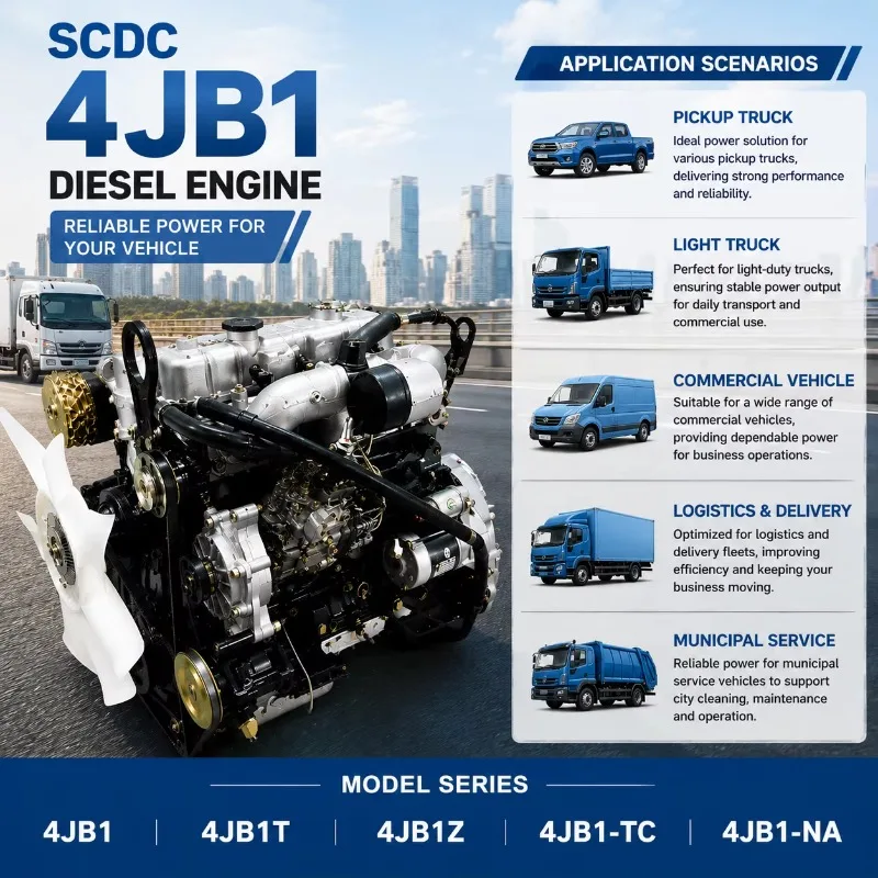 Complete Engine Assembly 57kW 3600rpm Electric Start With Gearbox Air Compressor for Pickup Light Truck